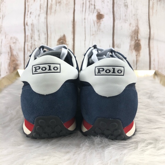 NEW Polo Ralph Lauren Train 90 Navy Sneakers - Picture 5 of 12